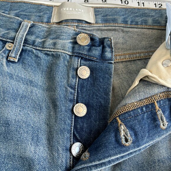Everlane The 90s Cheeky Sz 25 Medium Wash Organic Cotton Button Fly - Picture 4 of 6